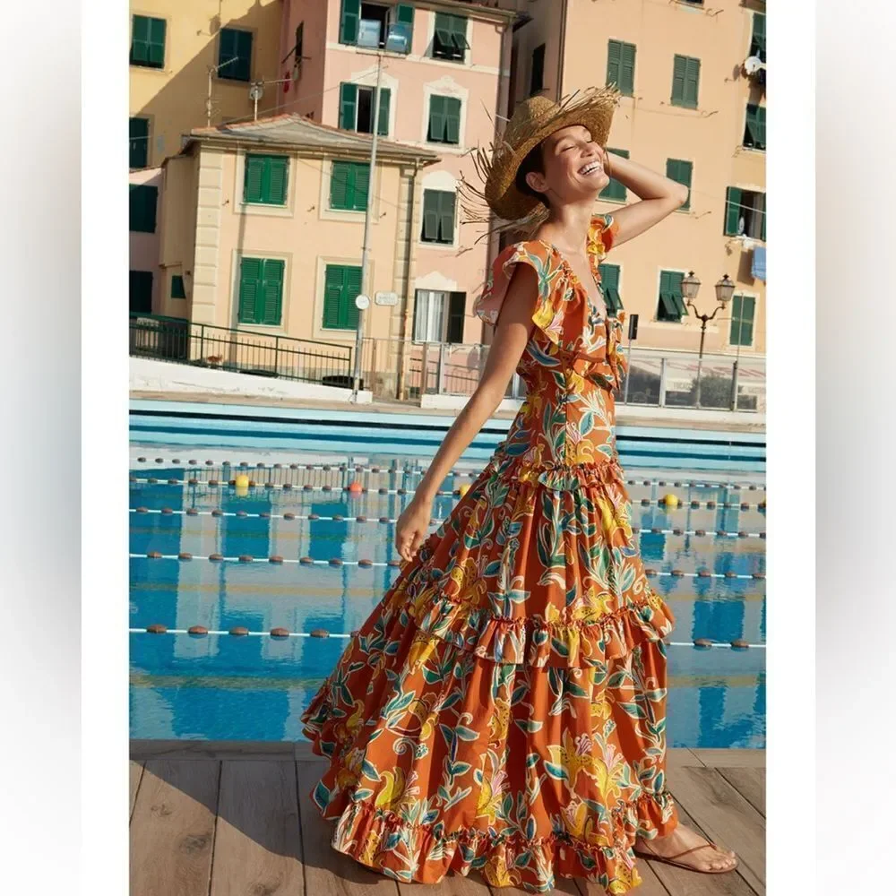 NWT La Double J Scarlett Dress Lily in Popeline Cotton Small - Picture 16 of 16